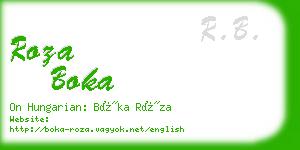 roza boka business card